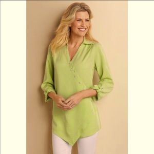 Anthropologie Soft Surroundings Washed Tencel Tunic XS